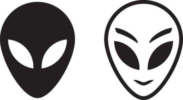 extraterrestres en blanco y negro vector