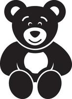 Teddy bear simple icon vector