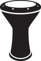 Darbuka Drum. Simple Black Percussion vector