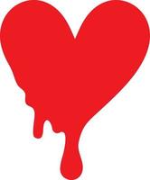 Dripping heart icon vector