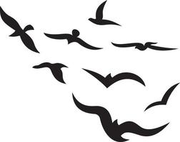 Flying birds silhouette vector