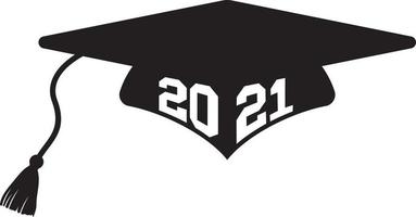 Graduation cap 2021 vector