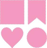 Bunting flag label tag in pink vector