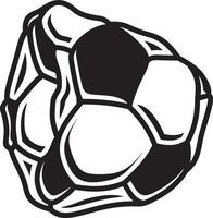 Deflated soccer ball vector
