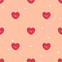birthday presents doodle drawing seamless pattern background. flat . gift boxes in the shape of a heart. Hand drawn elements. holiday design. Wallpaper, textiles, wrapping, card, print on clothes. vector