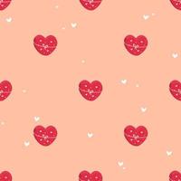 birthday presents doodle drawing seamless pattern background. flat . gift boxes in the shape of a heart. Hand drawn elements. holiday design. Wallpaper, textiles, wrapping, card, print on clothes. vector