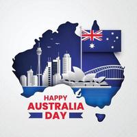 feliz dia de australia vector