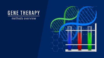 Gene therapy vial with acid background vector