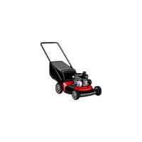 lawn care - lawn mower illustration vector