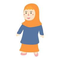 una ilustración de muslimah childern vector