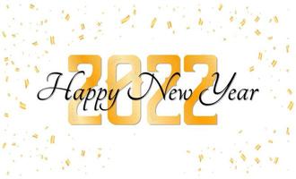 2022 feliz año nuevo texto script letras a mano. plantilla de diseño celebración tipografía cartel, pancarta o tarjeta de felicitación para feliz navidad y próspero año nuevo. ilustración vectorial