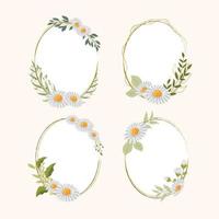 floral frame wreath collection vector