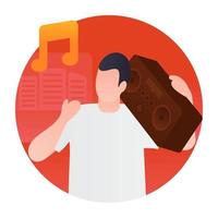 Enjoying Music Concepts vector