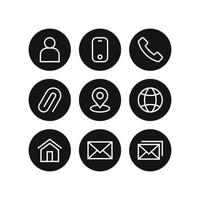 contact us icons vector set