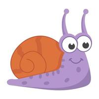 conceptos de carácter caracol vector