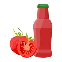 conceptos de ketchup de moda vector