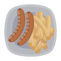 Trendy Sausages Concepts vector