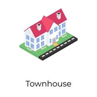 Trendy Townhouse Concepts vector