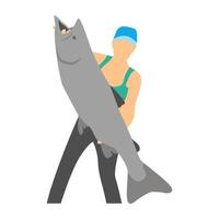 conceptos de pesca de moda vector