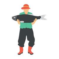 Trendy Fishing Concepts vector