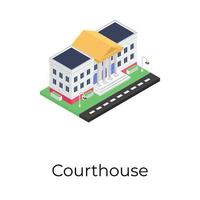 Trendy Courthouse Concepts vector