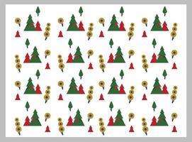 White christmas day pattern with tree Premium Vector