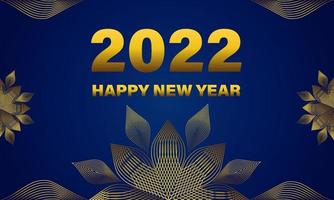 blue and gold new year celebration background template vector