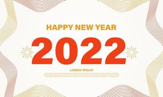 flat design red and yellow happy new year background vector