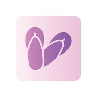 slippers gradient icon vector