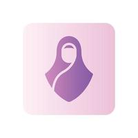 hijab gradient icon vector