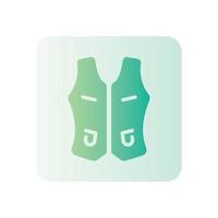 waistcoat gradient icon vector