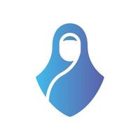 hijab gradient icon vector