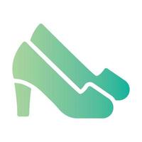 high heel gradient icon vector