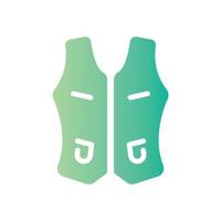 waistcoat gradient icon vector