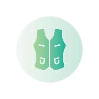 waistcoat gradient icon vector