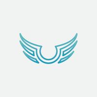 Falcon Wing  Vector Logo Icon Template