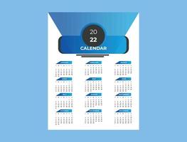 Diseño de calendario empresarial corporativo para 2022. vector