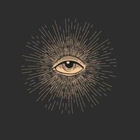 Eye of Providence, masonic symbol vector