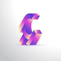 3D Colorful Letter C Logo Design with Speed Eagle Concept. Fast Eagle Logo or Icon
