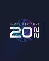 Happy New Year 2022 Poster Set with Futuristic and Colorful Style. 2022 Text Number Design Template. New Year Celebration Design Template for Flyer, Poster, Brochure, Card, Banner or Postcard vector