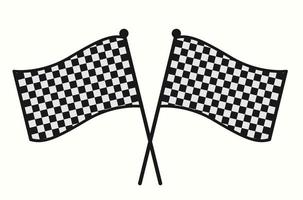 vector illustration of rectangular racing flag