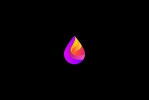Futuristic Modern Water Oil Drop Logo Design Vector
