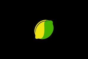 Fresh Fruit Lemon Lime Combination for Beverage Product Label Logo Design Vector