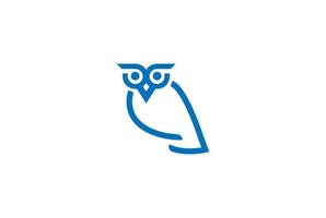 Simple Minimalist Owl Bird Symbol Logo Design Vector