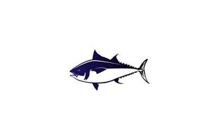 Vintage Retro Fresh Tuna Tunny Fish for Seafood Restaurant Product Label Logo Design Vector