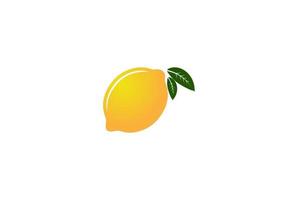 Limón de fruta fresca amarilla para vector de diseño de logotipo de etiqueta de producto de bebida