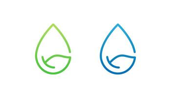 Green water logo design vector