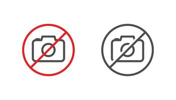 No camera, stop camera icon sign vector