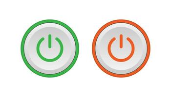 Power on off icon sign button vector