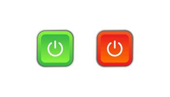 Power on off icon sign button vector